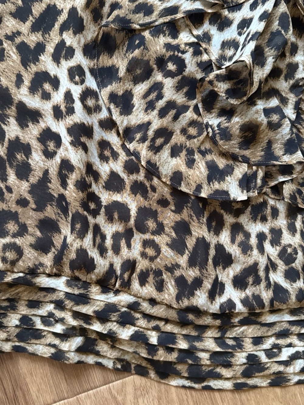 Apt. 9 Leopard Print Ruffle Halter Tank Top - Brown & Black - Picture 4 of 4